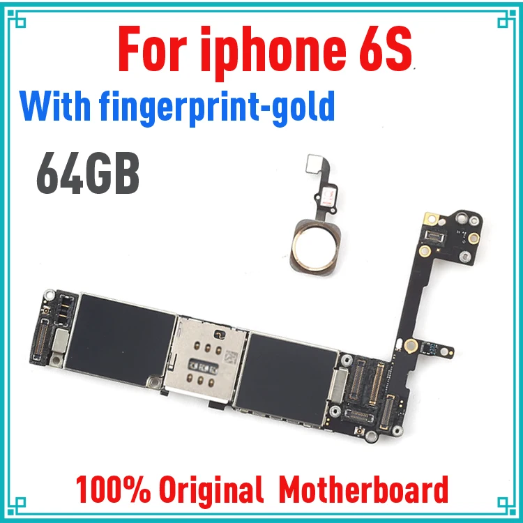 

64gb with Touch ID for iphone 6S 4.7inch Motherboard,White Original unlocked for iphone 6s Mainboard with Chips,Free Shipping