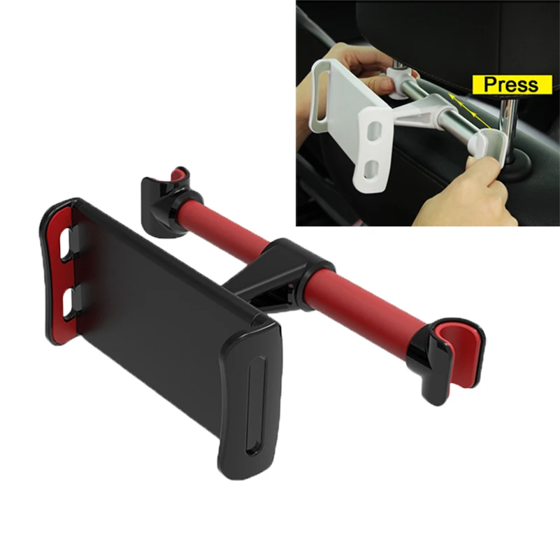 Car Phone Holder Clip Back Seat Headrest Bracket Stand Mount For
