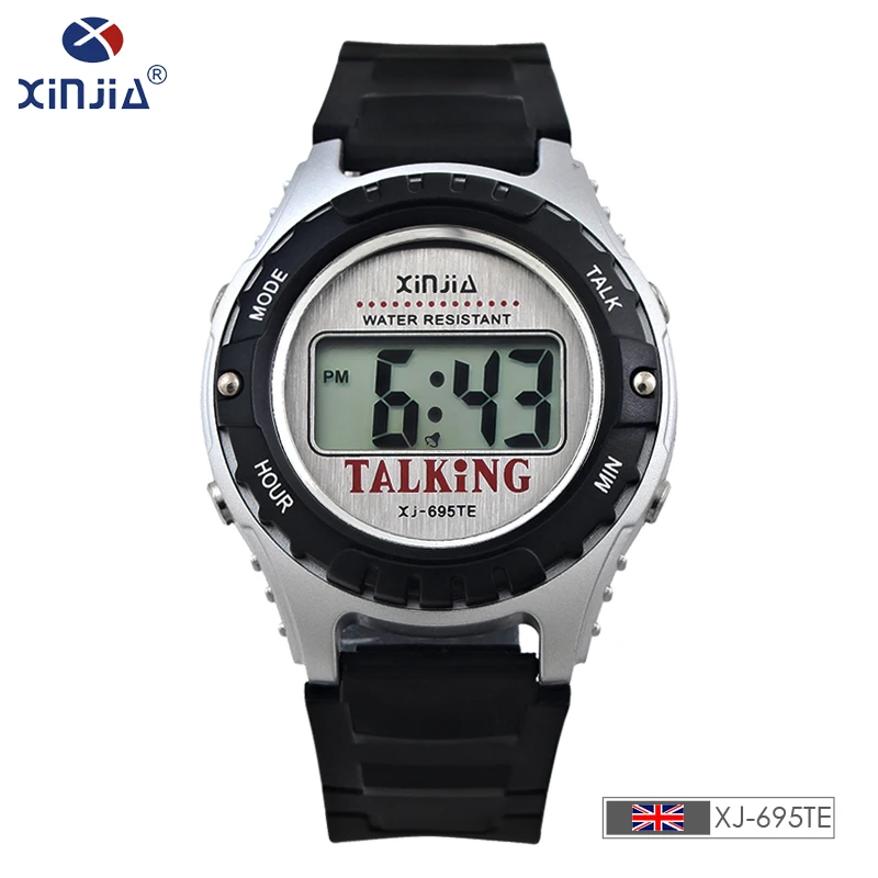 XINJIA новых и старых спортивный костюм с человеком говорящие часы Английский язык