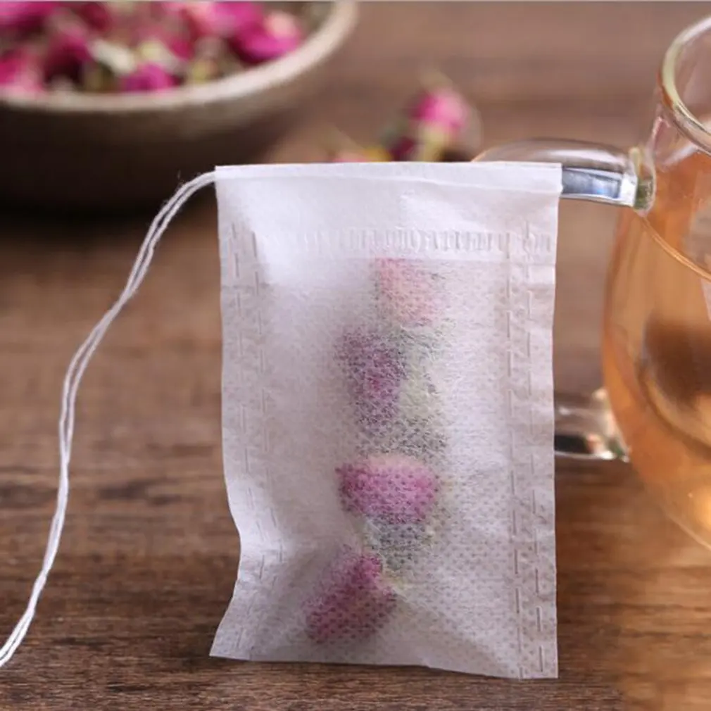 100 шт./лот чай сумки пустой ароматические с строка исцелить печать фильтр бумага для травяной листовой чай Bolsas de te