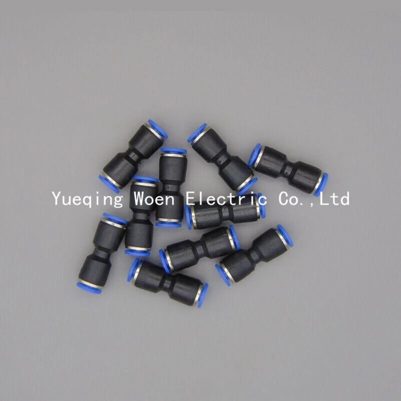Fevas 10 Pcs 4mm 5/32 Tube Straight Pneumatic Push in Quick Connector Jointer Fevas 10 Pcs 4mm 5/32 Tube Straight Pneumatic Push in Quick Connector Jointer