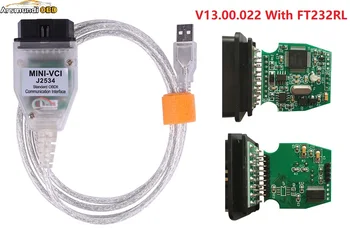 

MINI VCI Interface FOR TOYOTA TIS Techstream MINI-VCI FT232RL Chip J2534 OBD2 Diagnostic Cable Free Shipping