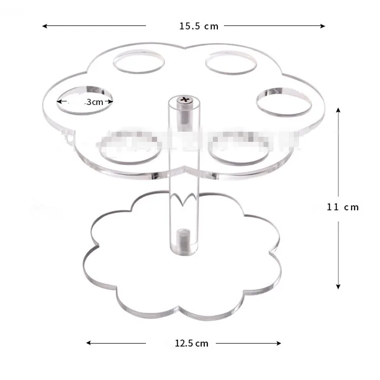 8 отверстий мороженое конфеты акриловый держатель кекс мороженое держатель для Рожков подставка для свадебной вечеринки буфет дисплей кухонный инструмент - Цвет: 6 holes