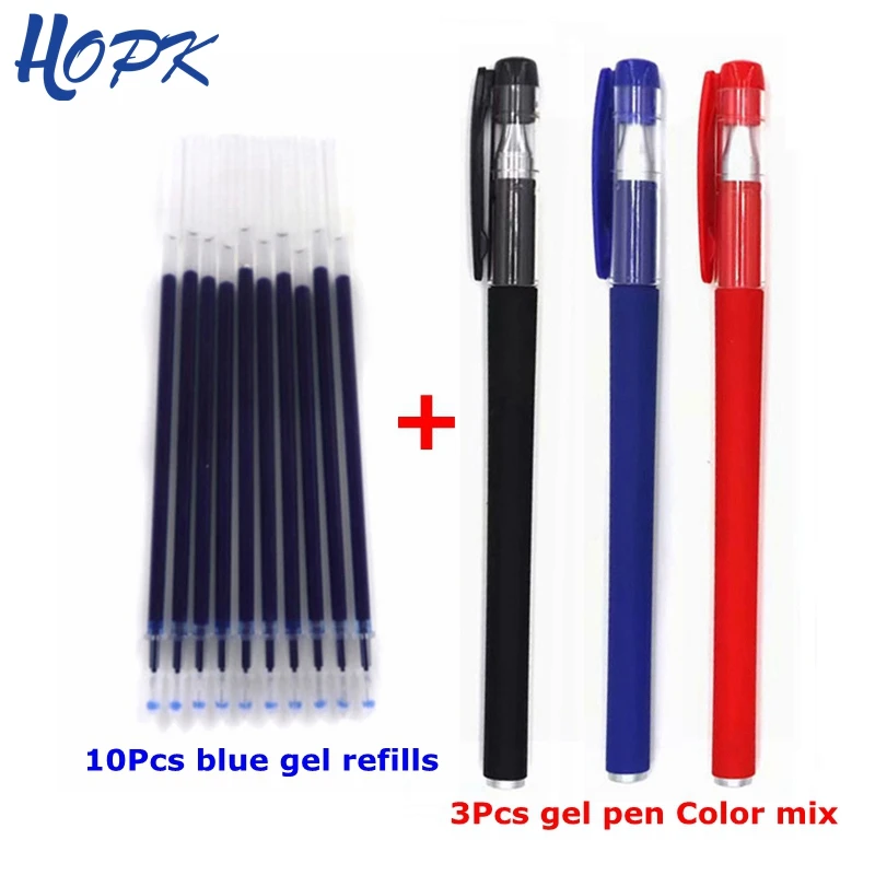 

13pcs/set Office Gel Pen 0.5mm Signature pen Red Blue Black Ink Refill Rod for Handles School Exam Supplies Stationery
