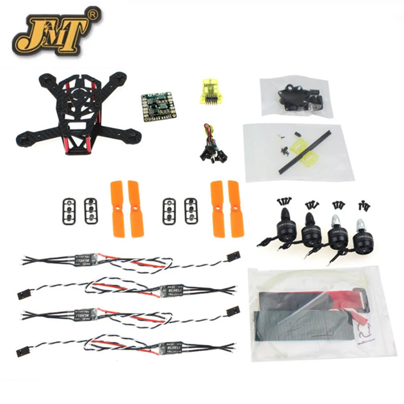 

JMT DIY FPV Drone CC3D 150mm Mini RC Quadopter H150 Carbon Fiber Frame 3100KV CW/CCW Motor BLHeli OPTO 16A ESC 3030 Props