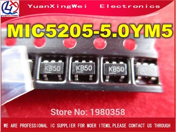 

100pcs MIC5205-5.0YM5 MIC5205 5.0v SOT23-5 Marking KB50 150mA Low-Noise LDO Regulator
