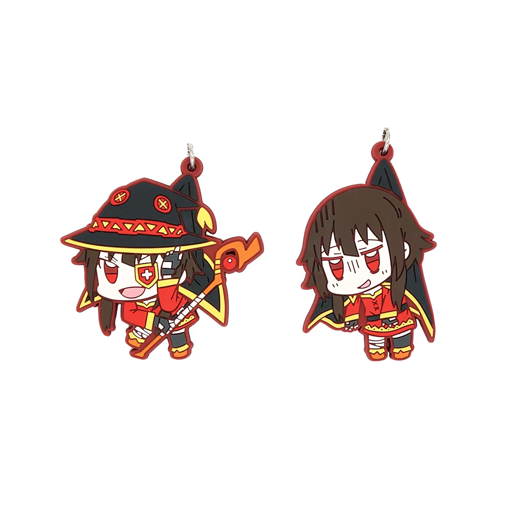 

KonoSuba Kono Subarashii Sekai ni Syukufuku Wo Anime Megumin Strap Rubber Keychain