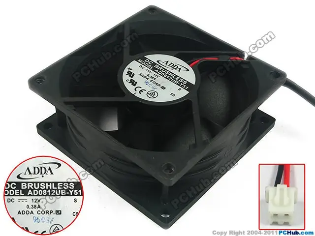 

Free Shipping For ADDA AD0812UB-Y51, S DC 12V 0.38A 2-wire 2-pin 80x80x32mm Server Square fan