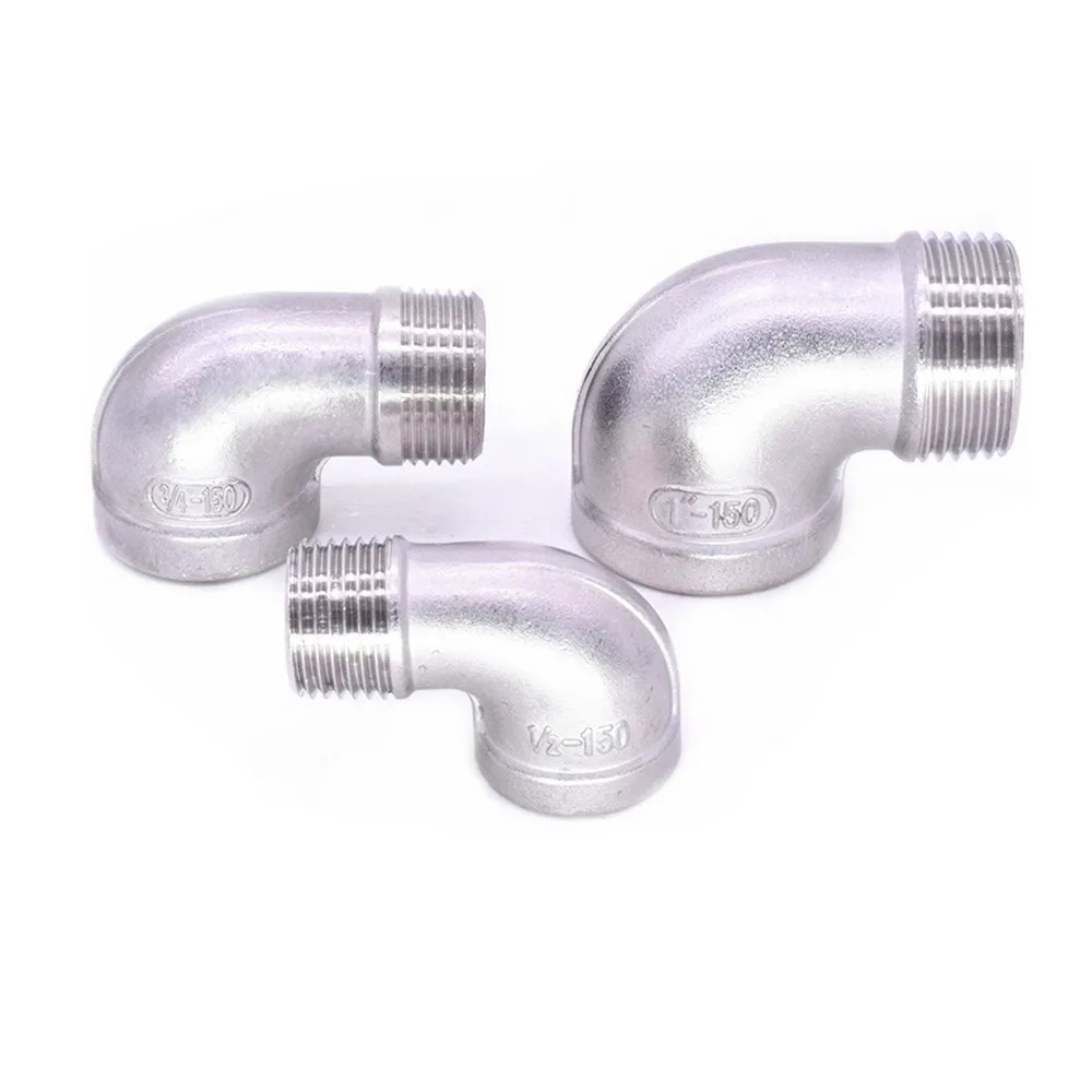 

1/8" 1/4" 3/8" 1/2" 3/4" 1" Female x Male Thread Street Elbow 90 Degree Angled SS 304 Stainless Steel Pipe Fitting Connectors