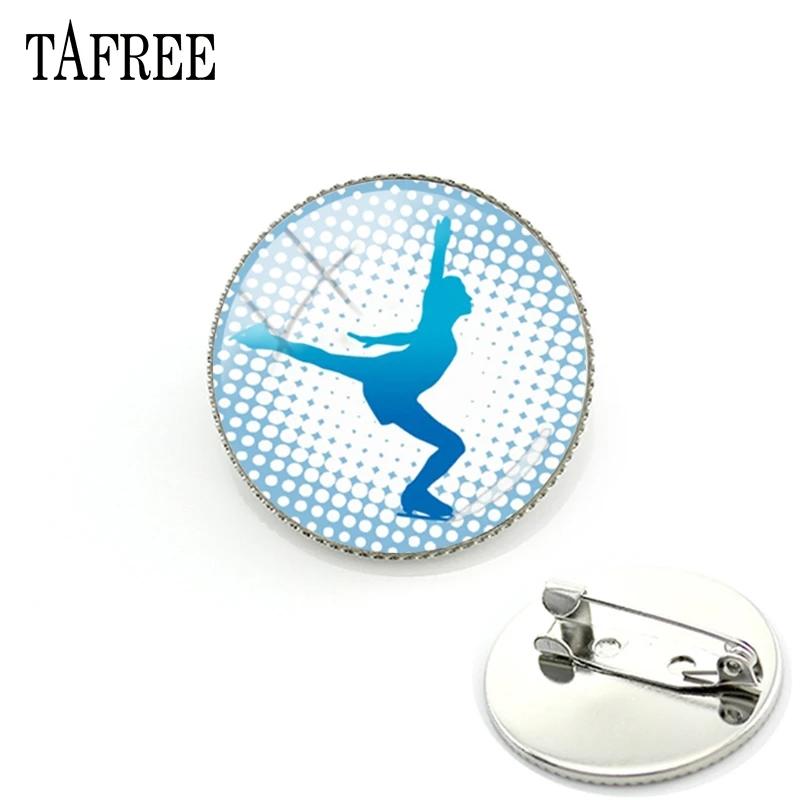 TAFREE металлическая брошь с эмалью мультяшный роликовый скейт для девочек танцев