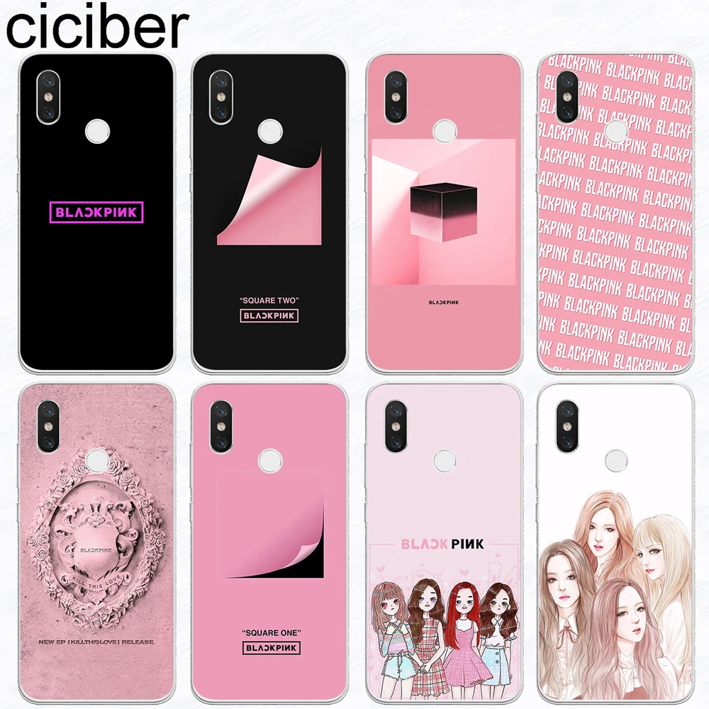 

ciciber BLACKPINK for Xiaomi 9 8 6 5 A2 A1 X 5C 5S Plus Lite SE Poco Phone F1 Soft TPU Case for Xiaomi MIX MAX 3 2 2s Pro Funda
