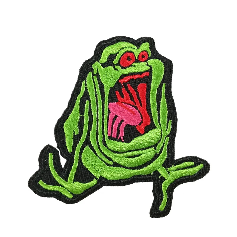 

The Real Ghostbusters Slimer Embroidered iron on sew on Patch Venkman Stantz Egon Ecto horror movie