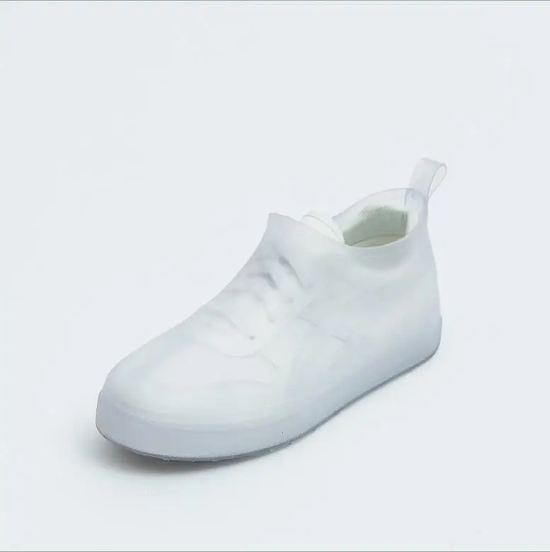 Чехол для обуви; дождевые Многоразовые водонепроницаемые защитные ботинки для женщин и мужчин; ботиночки для дождливой обуви; чехол для хранения обуви - Цвет: Прозрачный