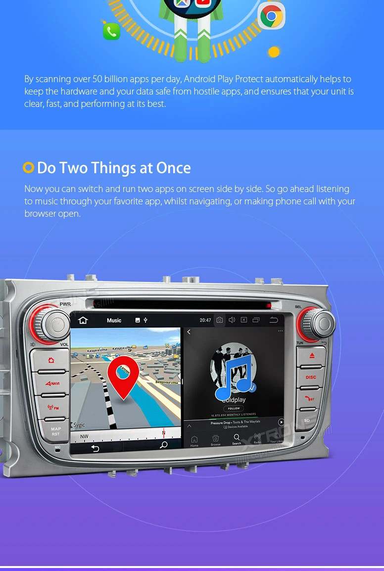 Excellent 7" Android 8.0 OS Car DVD Multimedia Navigation GPS Radio for Ford Focus II 2008-2011 & Galaxy II 2006-2011 & Kuga 2008-2012 6 Excellent 7" Android 8.0 OS Car DVD Multimedia Navigation GPS Radio for Ford Focus II 2008-2011 & Galaxy II 2006-2011 & Kuga 2008-2012 6