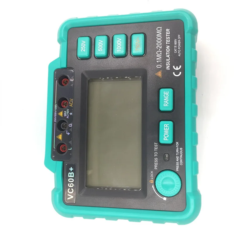 

ELEG-VC60B+ Digital Insulation Resistance Tester Megohm Meter Megohmmeter earth ground resistance impedance tester DC250V/500V