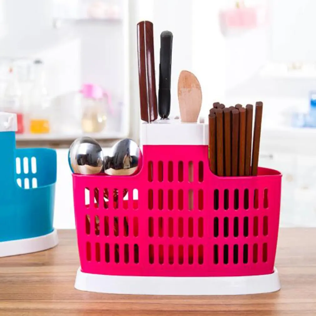 المطبخ استنزاف المياه عيدان قفص ملعقة تخزين الرف السكاكين المنظم المطبخ أصحاب رفوف دروبشيبينغ