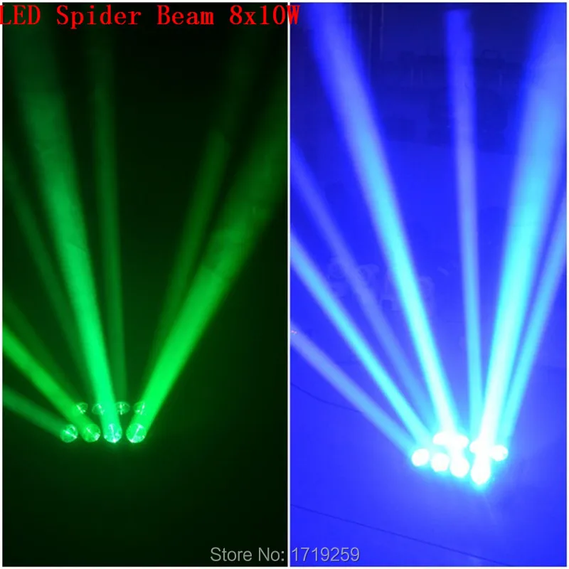 

20pcs/lot Fast Shipping  RGBW 4IN1 LED Spider Beam light LED 8x10w Bar Beam moving head beam led  Free Shipping
