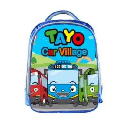 Школьные портфели TAYO для мальчиков и девочек синие с рисунком машины из