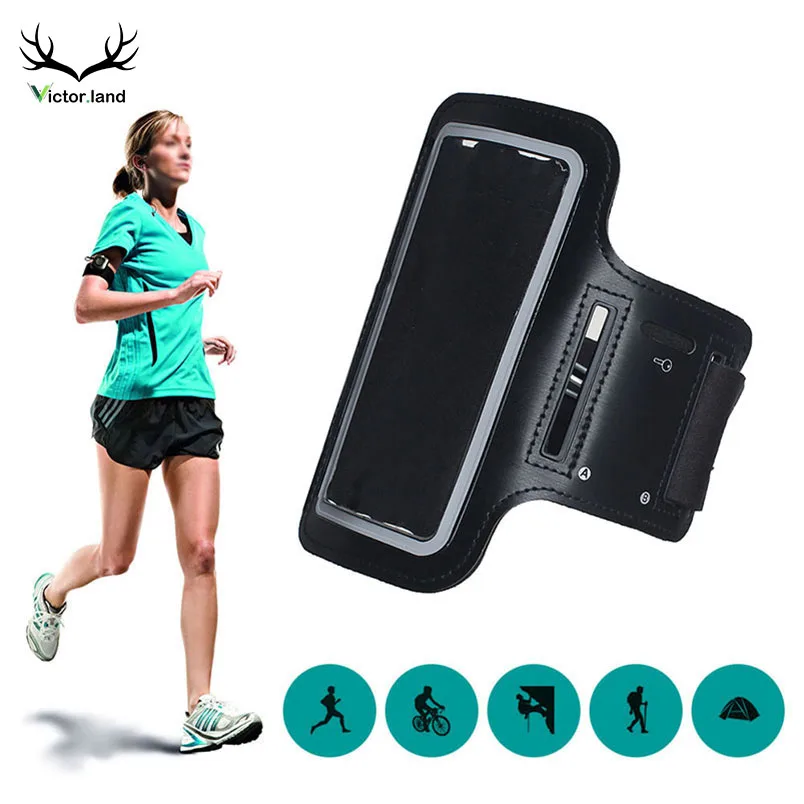 

Black Armband For Huawei P20 lite mate 20 Pro 10 P10 p9 p smart nova 3 For Honor 8x 9 7c Waterproof Run Fish Arm Band Bag Case