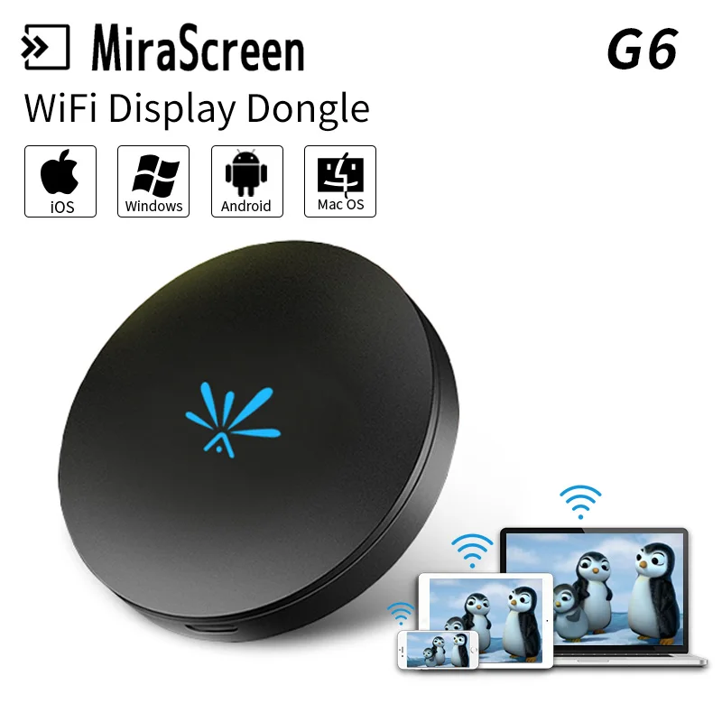 Mirascreen G6 Wireless display dongle Receiver 1080P HD TV Stick 2.4G/5G Support Miracast Airplay DLAN for iOS/ Android PK G2