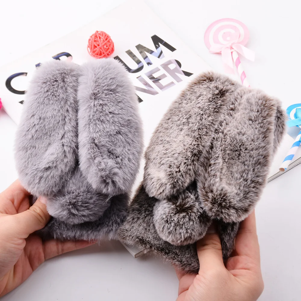 For Xiaomi Redmi Note 5 Case 3D Cute Rabbit Hairy Winter Warm Fluffy Fur Phone Case For Xiaomi Max 3 6X A2 Lite Redmi Note 6 Pro (14)