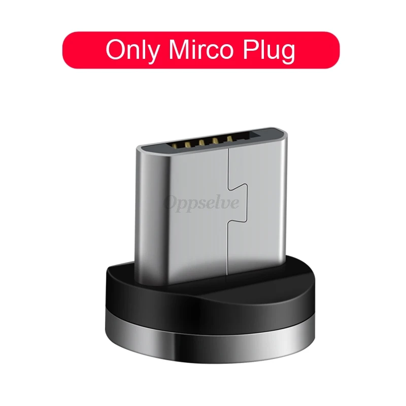 Oppsselve Магнитный кабель Micro USB C адаптер для быстрой зарядки телефона Microusb type-C магнитное зарядное устройство type C для iPhone samsung Xiaomi - Цвет: Only Micro Adapter