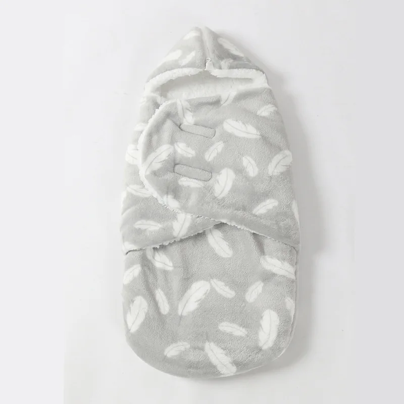 От 0 до 6 месяцев, белое детское одеяло, двухслойный флисовый детский конверт, спальный мешок для новорожденных, детское постельное белье, одеяло