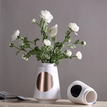 

Simple golden floor Vases Living room vase Ceramic handicraft vase Home DEcor