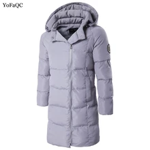 2017 New Winter Men Jacket Casual Male Thicken Coat Warm Men Zipper Outwear cotton Long Jacket Hooded Parkas