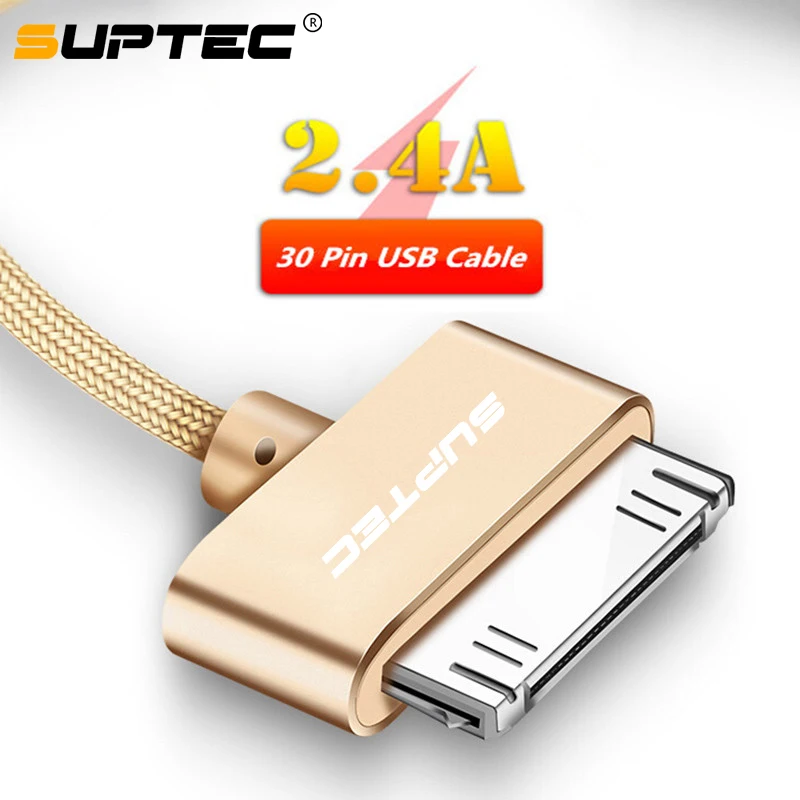 

SUPTEC for iPhone 4 4s 3GS 3G iPad 1 2 3 iPod Nano touch 30 Pin USB Cable Fast Charging Original Charger Adapter Data Sync Cord