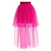 Short Front Long Back Tulle 4 Color Crinoline Women Skirt Dress Vintage Tutu skirt Party Dance Lolita petticoat ► Photo 3/6