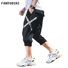 Новые летние шорты Мужская мода хлопок тонкий Повседневное одежда для пребывания на открытом воздухе Для мужчин штаны с эластичной резинкой на талии, детские джинсы, Шорты черного цвета, большого размера, 5XL