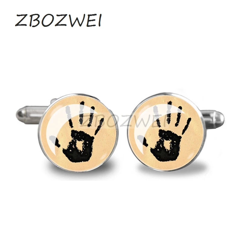 ZBOZWEI 2018 Newest Man's shirt cuff Romantic lover's fingerprints 3 colors Metal Button Cufflinks for Lovers Gift gift | Украшения