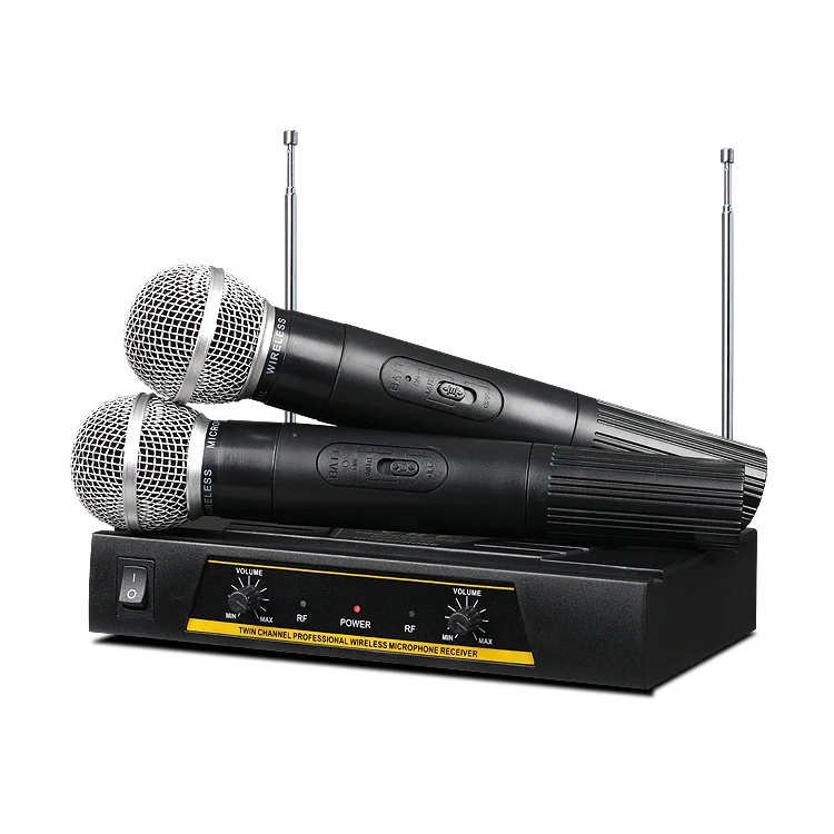 

Dual VHF Professional Handheld Wireless Microphone MV- 288 with Receiver For Kareoke microphone Party KTV Studio Home Theater