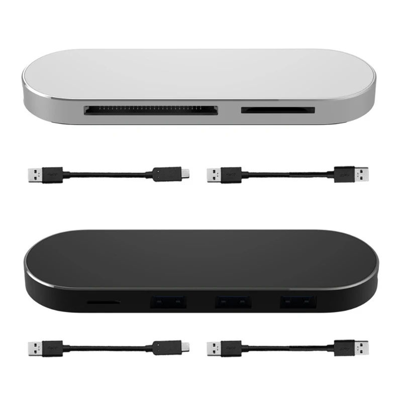 

7-In-1 Type C USB 3.0 Hub SD/TF/CF Card Reader Adapter For MacBook PC Android Phone