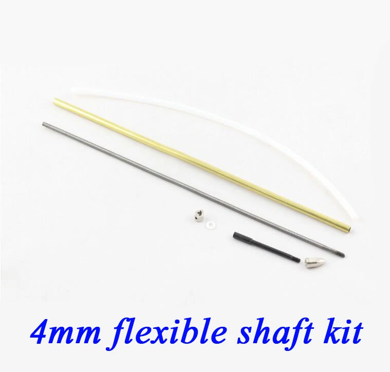  RC Boat 4mm Soft Shaft Kit Flexible Drive Shaft With Hard Shaft End Copper Shaft Sleeve Drive Dog Set Spare Part