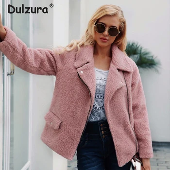 

Ins Fashion Women Lambswool Zipper Jackets 2018 Winter Faux Fur Teddy Coat Jacket Thick Warm Outerwear Female Fashion Overcoat