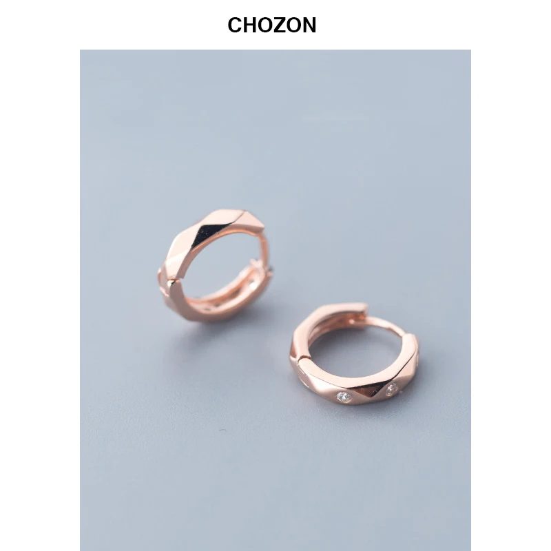 

S925 Silver jewelry cutted face crystal twinkling earring round huggies catch fashion earring for women personality jewelry girl