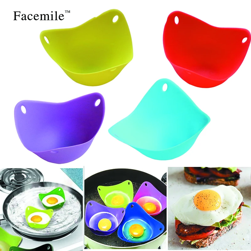 

Gift 1PCS Silicone Egg Poacher Cook Poach Pods Kitchen Cookware Poached Baking Cup Gadget Egg Mold Boiler Cups 52062
