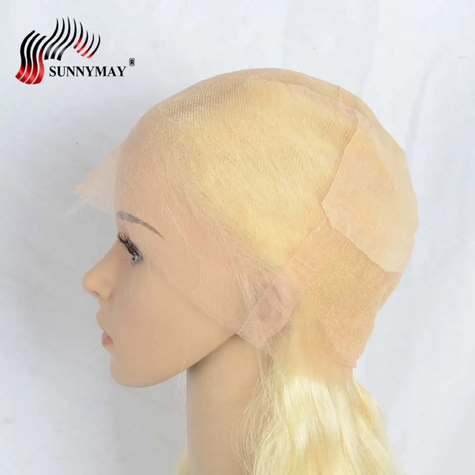 Sunnymay 613, полностью кружевные человеческие волосы, парики блонд, объемные волнистые бразильские волосы, полный кружевной парик, клеевая крышка, предварительно выщипанные Детские волосы