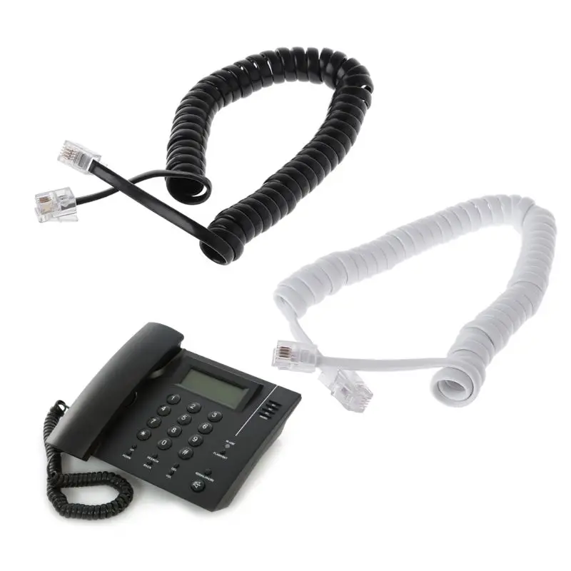 

Landline Telephone Coiled Cable Spring Copper Wire Long Type Handset Line