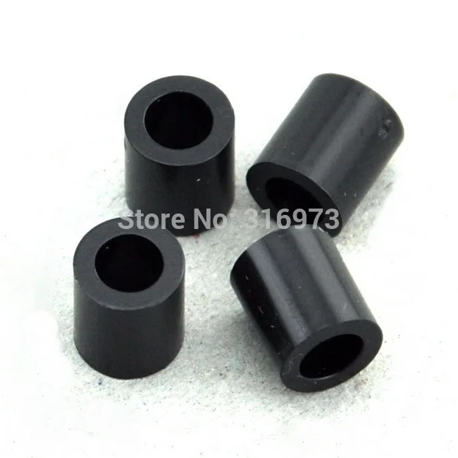 

(50 pcs/lot ) 8mm Black Nylon Round Spacer, OD 7mm, ID 4.1mm, for M4 Screws, Plastic.