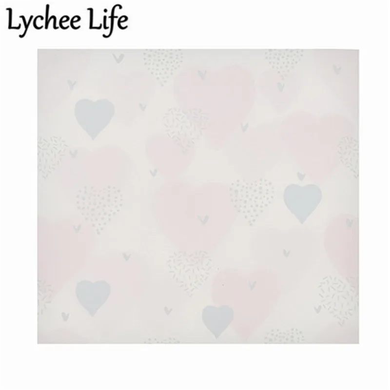 Lychee Life Lovely серия Материал набор бумаги Красочные с цветочным пером сердце напечатанная бумага DIY ручной работы скрапбук крафт бумага