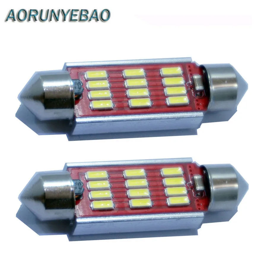 AORUNYEBAO 10X белый гирлянда C5W C10W светодиодный 10 SMD 12SMD 3014 Светодиодный 31 мм 36 39 41