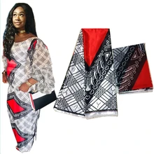 Лидер продаж, белые+ красные атласные шелковые ткани комплект из обуви в африканском стиле воск узор модельные туфли в африканском стиле в комплекте с лаковым покрытием и рисунком; Экологически чистый шелк ткань для вечерние платья