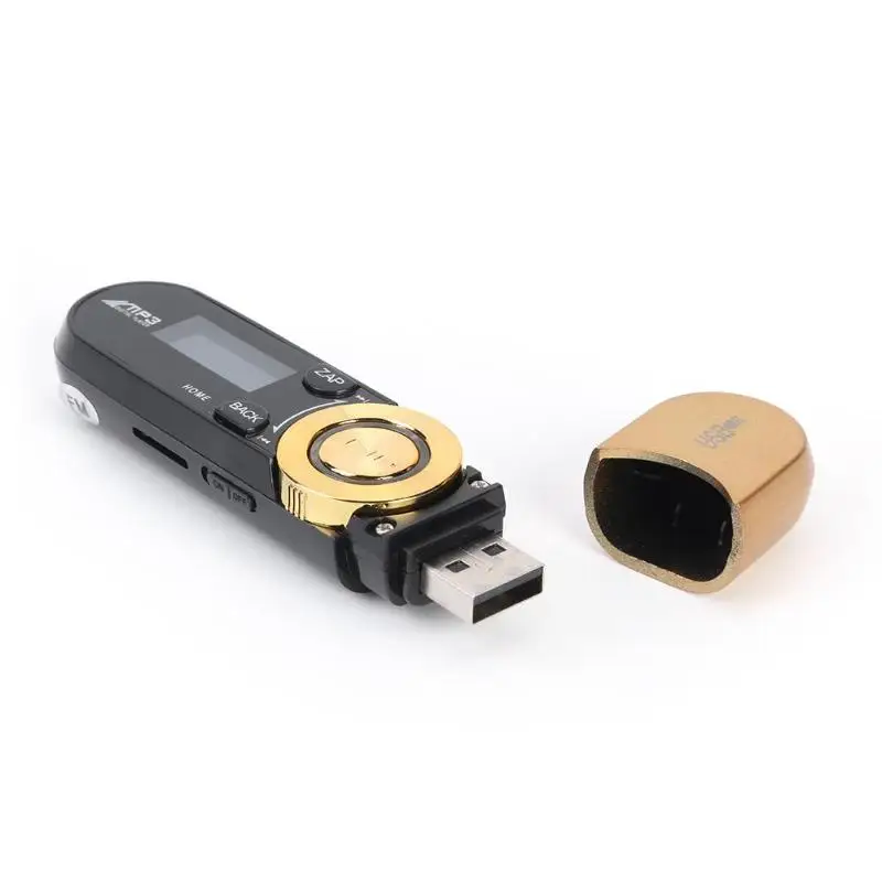 YT-03 USB цифровой MP3 музыкальный плеер ЖК-экран fm-радио поддержка 16 карта USB на 2 ГБ флэш-накопитель fm-радио 3,5 мм наушники 4 часа использования - Цвет: Золотой