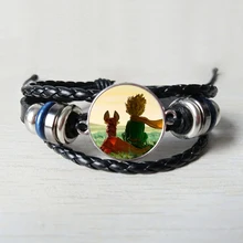 Кожаный браслет с логотипом Маленького принца для мужчин и женщин, кожаный браслет, ювелирные изделия