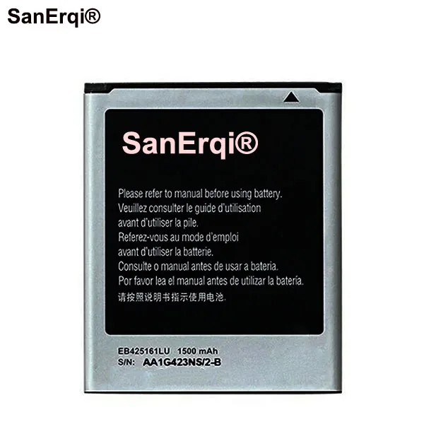 Аккумулятор для Samsung EB425161LU 1500 мАч Galaxy S Duos S7562 S7566 S7568 i8160 S7582 S7560 S7580 i8190 i739 T59 J1 Mini |