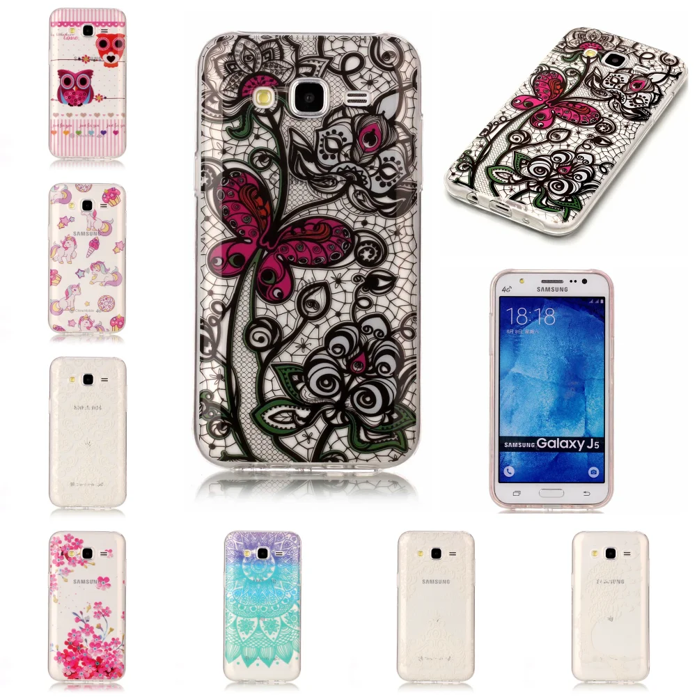 Fundas Etui чехол для Samsu Samsug Galaxy J5 2015 J 5 лучший новый симпатичный тонкий прозрачный