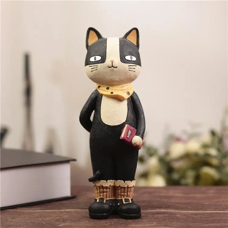 Креативный H-22cm Kawaii Nicole Cat изделия из смолы аксессуары фигурка копилка студенческий подарок на день рождения ремесло Домашний декор - Цвет: D